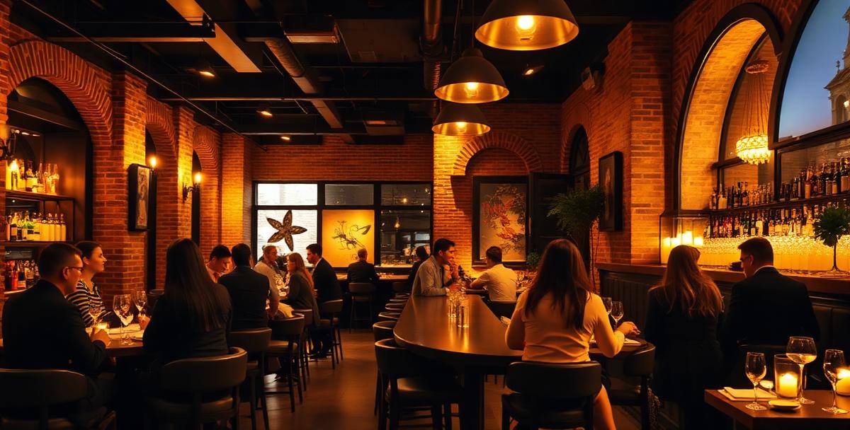 Interior de gastrobar moderno